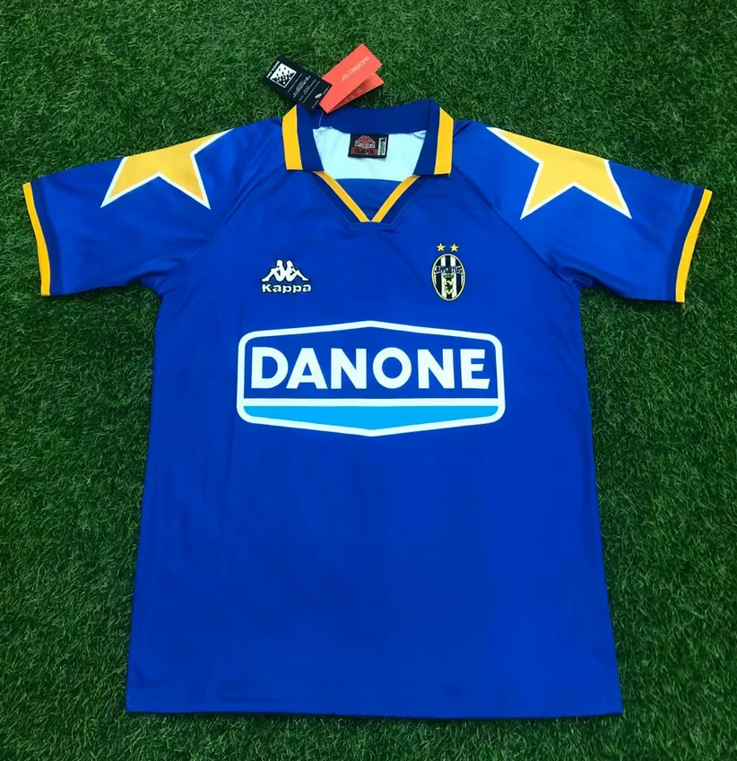 1994-95 Juventus Retro Away Blue Soccer Jersey Shirt